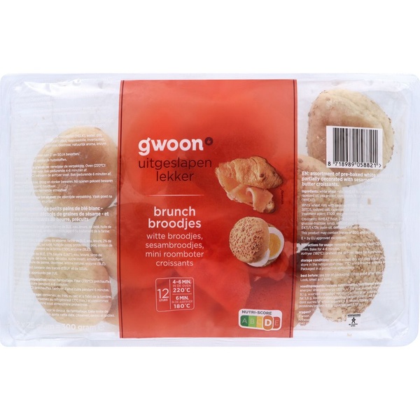G'WOON brunchbroodjes mix 300 GR 300 GR