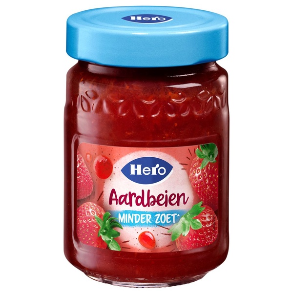HERO minder zoet aardbeien 325 GR